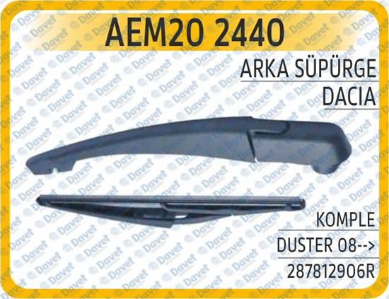 AEM 202440 Arka Silecek Supurgesi Komple Dacia Duster 08-